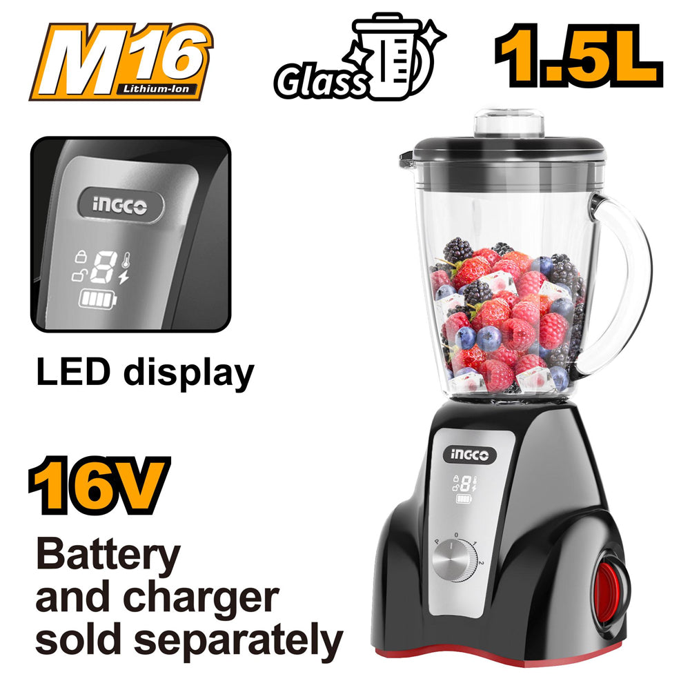 Ingco CJB050K Cordless Stand Blender 1.5L (Bare) Secondary image