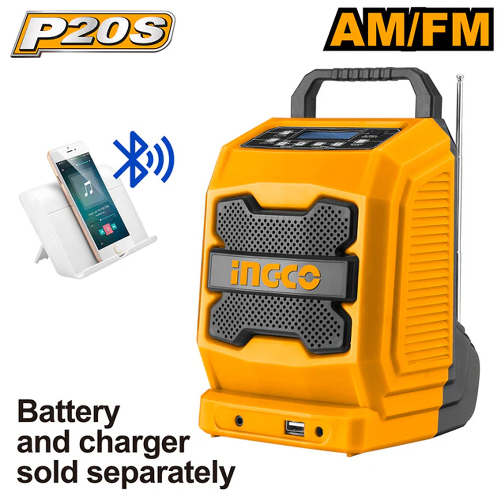 Ingco CJRLI2001 LI-ION Job Radio 20V (Bare) - ToolsSavvy.ph Main image