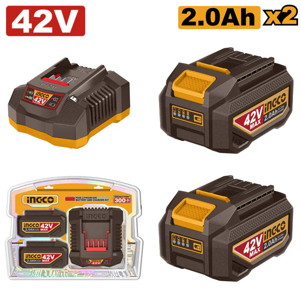 Ingco FBCPM20221 42V Li-Ion Battery and Charger Kit