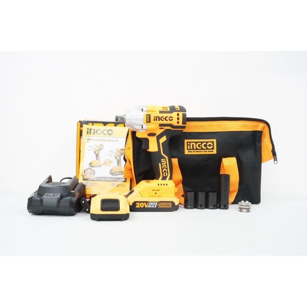 Ingco CIWLI2001 20V Cordless Li-Ion Impact Wrench 20V BL Motor Secondary image