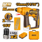 Ingco CRHLI16168 Cordless Rotary Hammer Kit 16V
