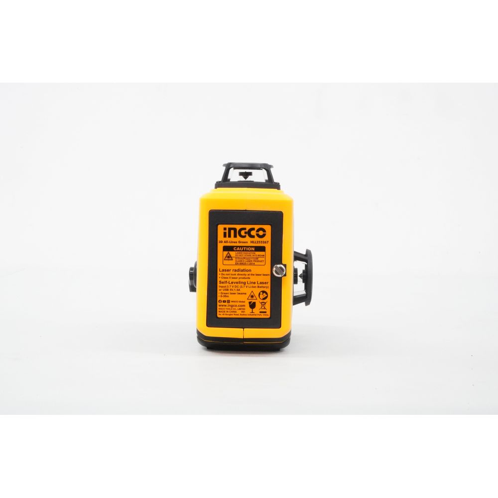 Ingco HLL255267 3D x 360° Line Laser Level (Green) [5000 mAh] | Ingco by KHM Megatools Corp.