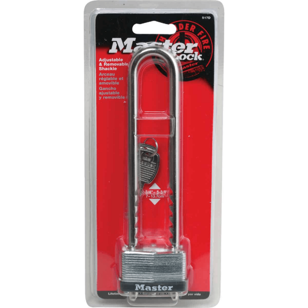 MasterLock 517D Adjustable Long Shackle Warded Padlock / Bicycle Lock | Masterlock by KHM Megatools Corp. Main image