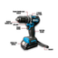 JR Kawasaki JRKCID21V Cordless Lithium Brushless Impact Drill 21V