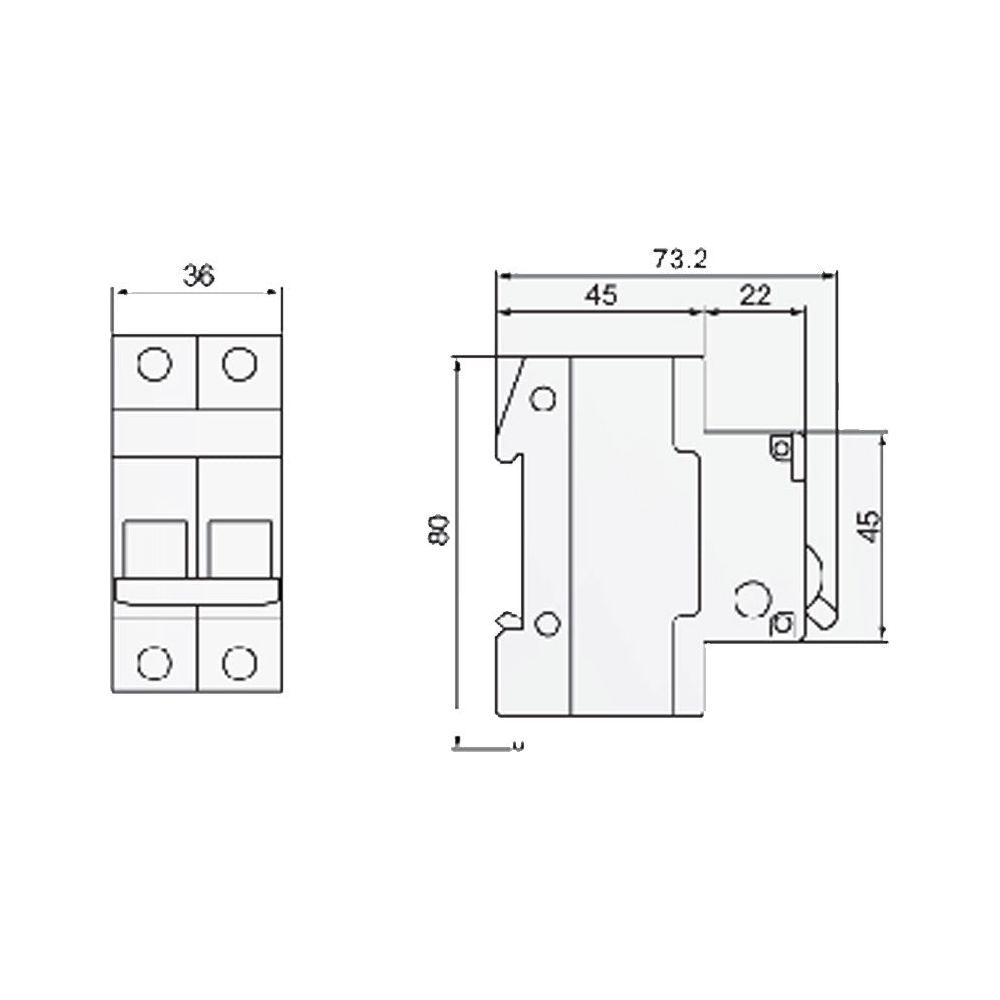 Omni Mini Circuit Breaker 2-Pole Secondary image