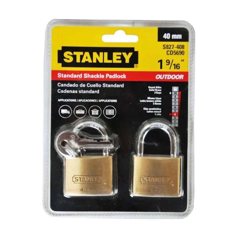 Stanley Padlock Short Shackle 2Pcs (Same Key) | Stanley by KHM Megatools Corp. Main image