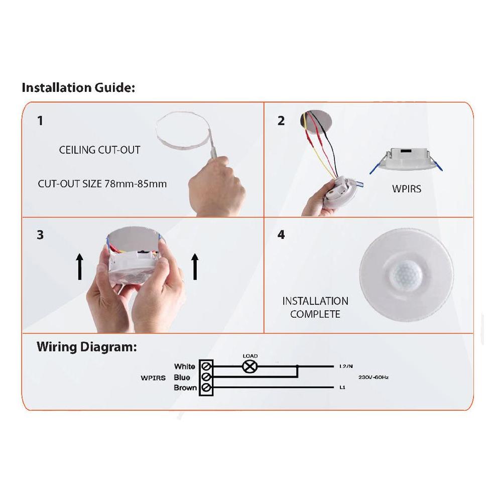 Omni WPIRS-100 Passive Infrared Sensor Switch | Omni by KHM Megatools Corp.