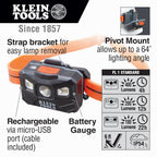 Klein 56064 Rechargeable Headlamp w/ Silicon Strap - ToolsSavvy.ph