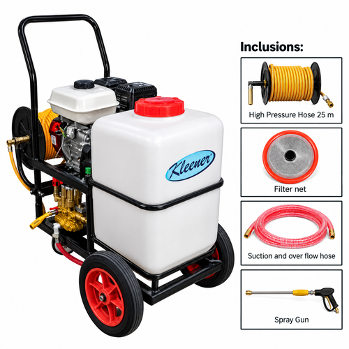 Kleener KPW-60L Gasoline High Pressure Washer / Power Sprayer 60L 6HP [With Tank] - ToolsSavvy.ph