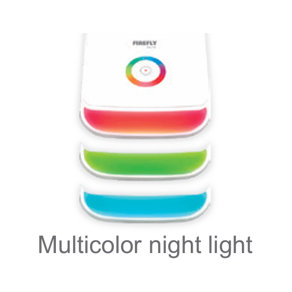 Firefly 60 LED Tricolor Desk Lamp with Multi-Color Night Light