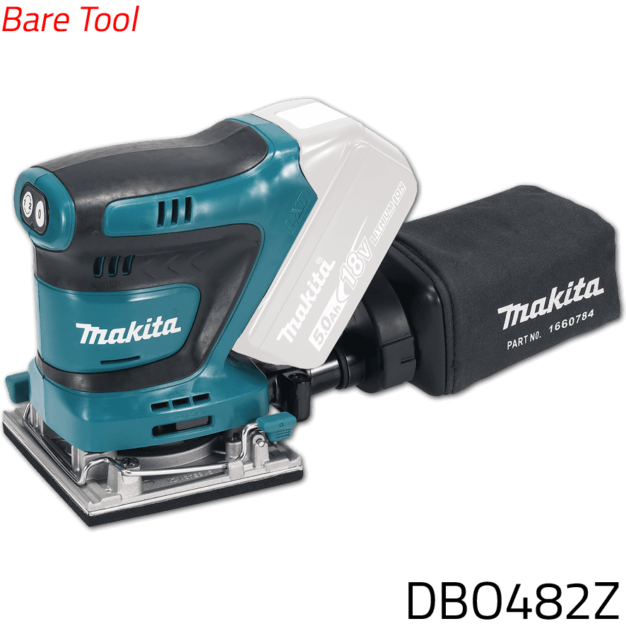 Makita DBO482Z 18V Cordless Finishing Sander (LXT) (Bare) 112x102mm - KHM Megatools Corp. Main image