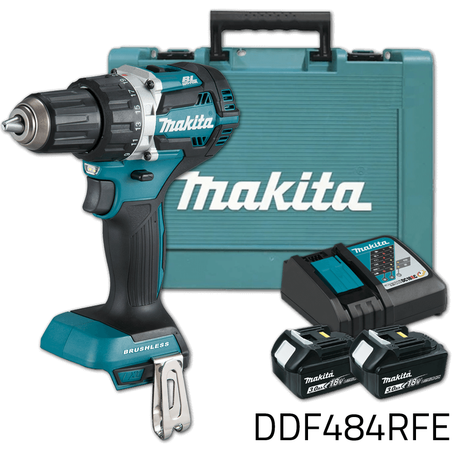 Makita DDF484RFE 18V Cordless Brushless Drill - Driver (LXT-Series) | Makita by KHM Megatools Corp. Main image