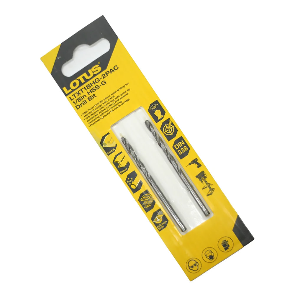Lotus HSS-G Drill Bit 2pc/Pack - ToolsSavvy.ph Main image