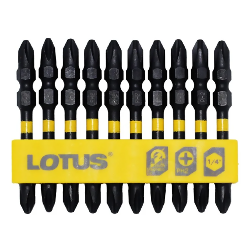 Lotus Impact Screw Bits PH2/65mm PRO 10pcs - ToolsSavvy.ph Main image