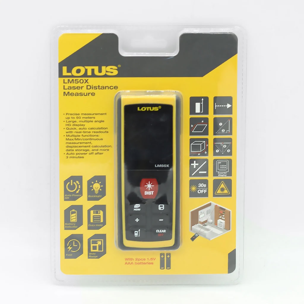 Lotus LM50X Laser Distance Measure 50M - ToolsSavvy.ph