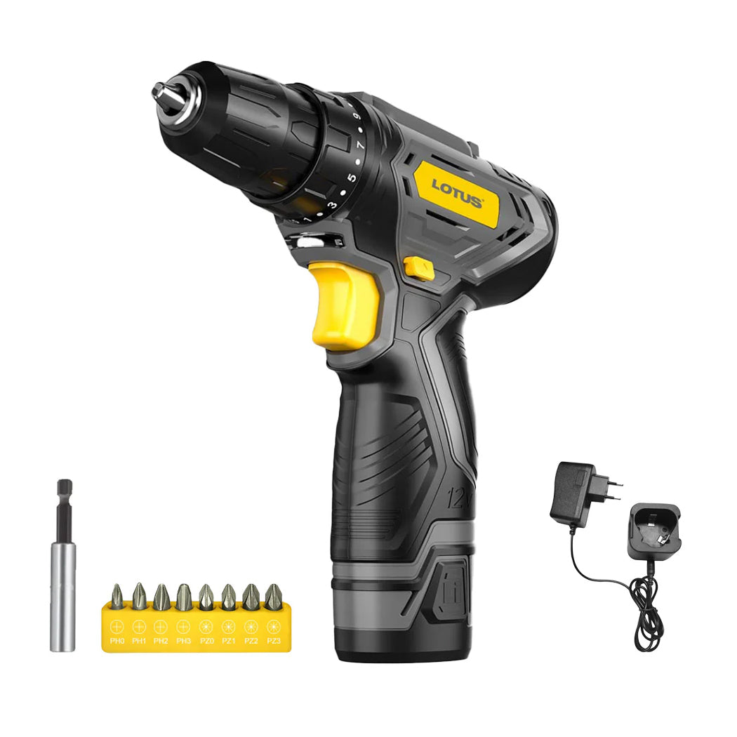Lotus LTDD12-30VLI Cordless Drill Driver 12V Kit - ToolsSavvy.ph