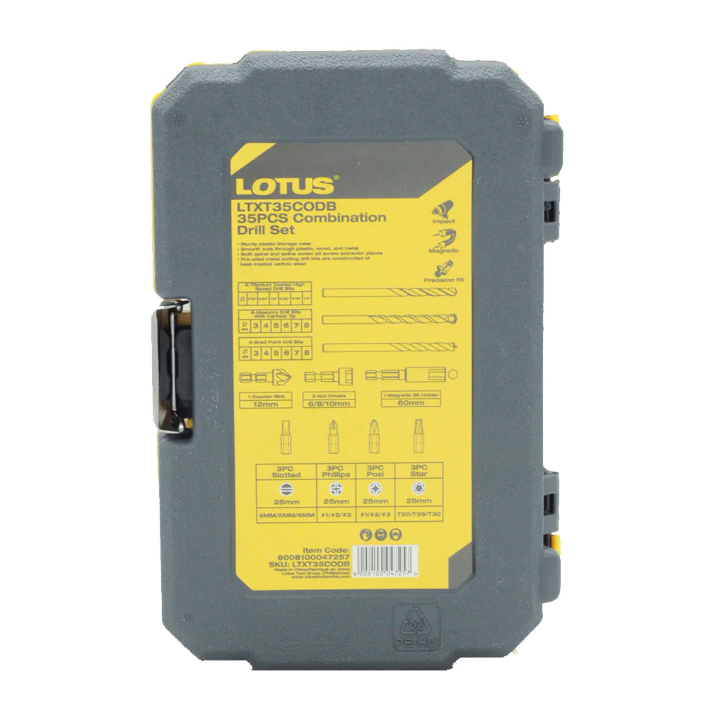 Lotus LTXT35CODB 35pcs Combination Drill Set - ToolsSavvy.ph