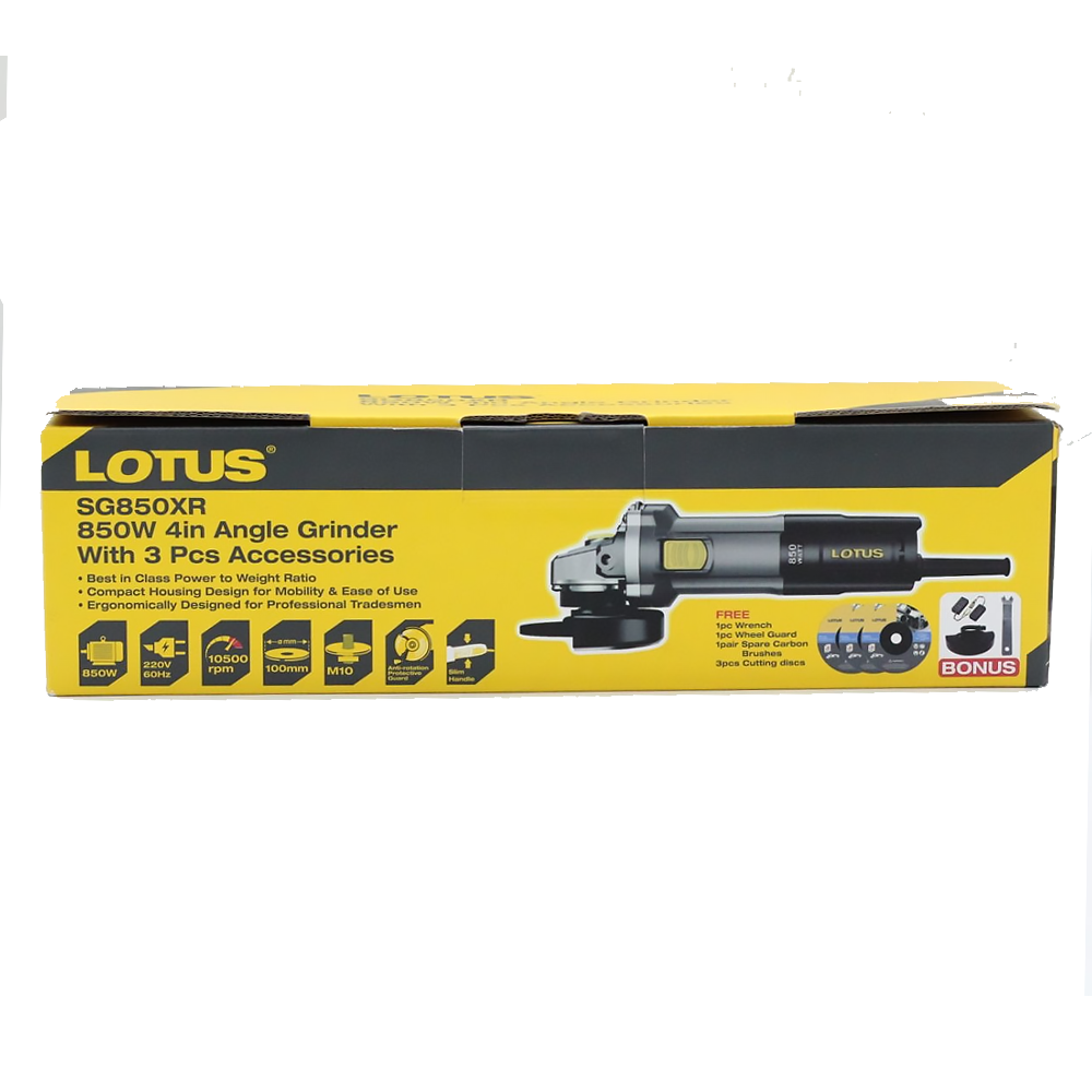 Lotus SG850XR Angle Grinder W/3PC AC 4" 850W - ToolsSavvy.ph