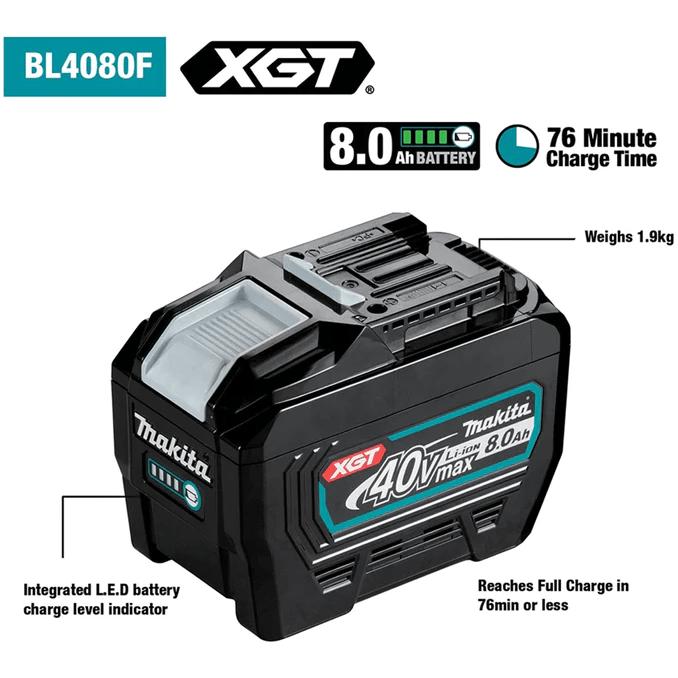 Makita BL4080F 40V / 8.0Ah XGT Li-Ion Battery (191X65-8) Secondary image