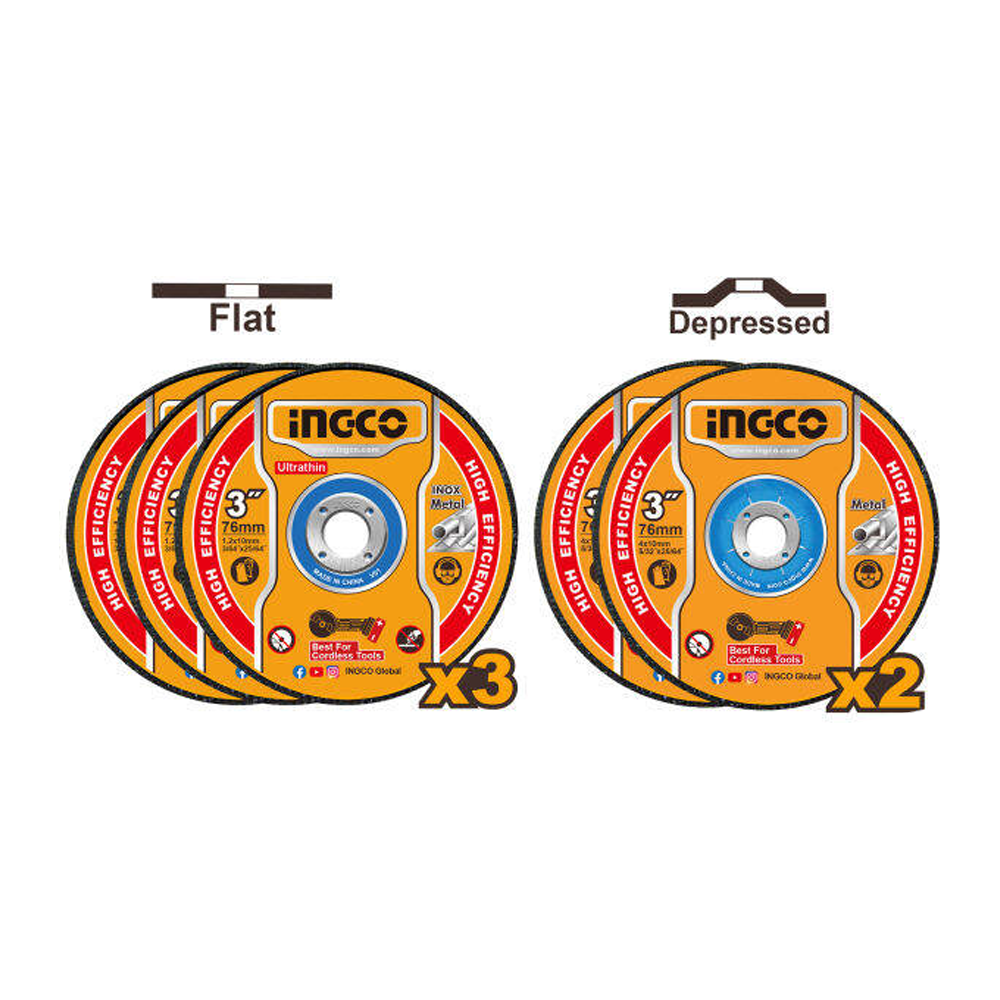 Ingco MCD303768 Cut Off Wheel and Grinding Disc Set 5Pcs Secondary image