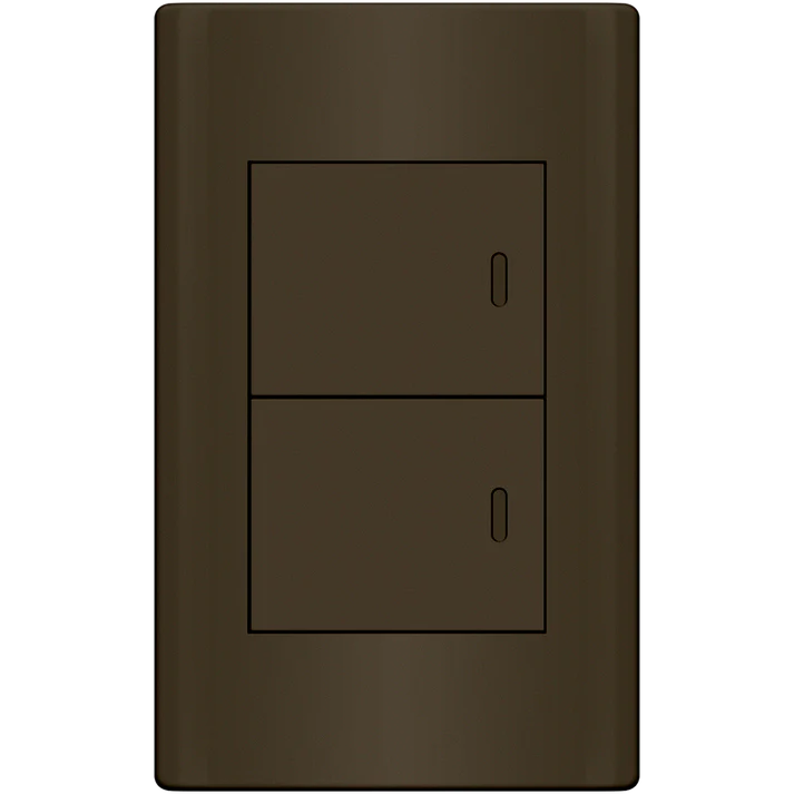 Royu MD504/DG 2-Gang Switch 3-Way Set 16A (Plano) [Dark Gray] | Royu by KHM Megatools Corp. Main image