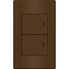 Royu MD504/DW 2-Gang Switch 3-Way Set 16A (Plano) [Dark Wood] | Royu by KHM Megatools Corp.