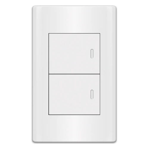 Royu MD504 2-Gang Switch 3-Way Set 16A (Plano) [White] | Royu by KHM Megatools Corp. Main image