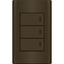 Royu MD506/DG 3-Gang Switch 3-Way Set 16A (Plano) [Dark Gray] | Royu by KHM Megatools Corp.