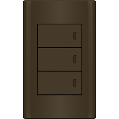Royu MD506/DG 3-Gang Switch 3-Way Set 16A (Plano) [Dark Gray] | Royu by KHM Megatools Corp.
