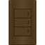 Royu MD515/DW 3-Gang Switch Set 16A (Plano) [Dark Wood] | Royu by KHM Megatools Corp.