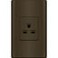 Royu MD901/DG 1-Gang Aircon Outlet Set 20A (Plano) [Dark Gray] | Royu by KHM Megatools Corp.