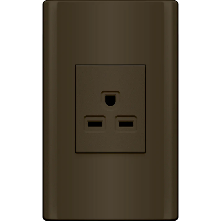 Royu MD901/DG 1-Gang Aircon Outlet Set 20A (Plano) [Dark Gray] | Royu by KHM Megatools Corp.