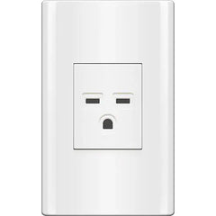 Royu MD901 1-Gang Aircon Outlet Set 20A (Plano) [White] | Royu by KHM Megatools Corp.