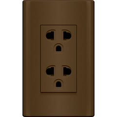 Royu MD913/DW Duplex Universal Outlet With Ground & Shutter Set 15A (Plano) [Dark Wood] | Royu by KHM Megatools Corp.
