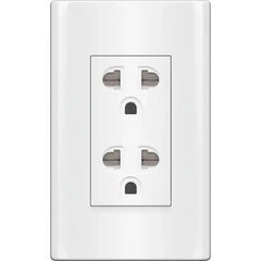 Royu MD913 Duplex Universal Outlet With Ground & Shutter Set 15A (Plano) [White] | Royu by KHM Megatools Corp.