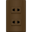 Royu MDS113/DW 2-Gang Universal Outlet Set 15A (Plano) [Dark Wood] | Royu by KHM Megatools Corp.