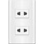 Royu MDS113 2-Gang Universal Outlet Set 15A (Plano) [White] | Royu by KHM Megatools Corp.