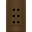 Royu MDS115/DW 3-Gang Universal Outlet Set 15A (Plano) [Dark Wood] | Royu by KHM Megatools Corp.