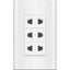 Royu MDS115 3-Gang Universal Outlet Set 15A (Plano) [White] | Royu by KHM Megatools Corp.