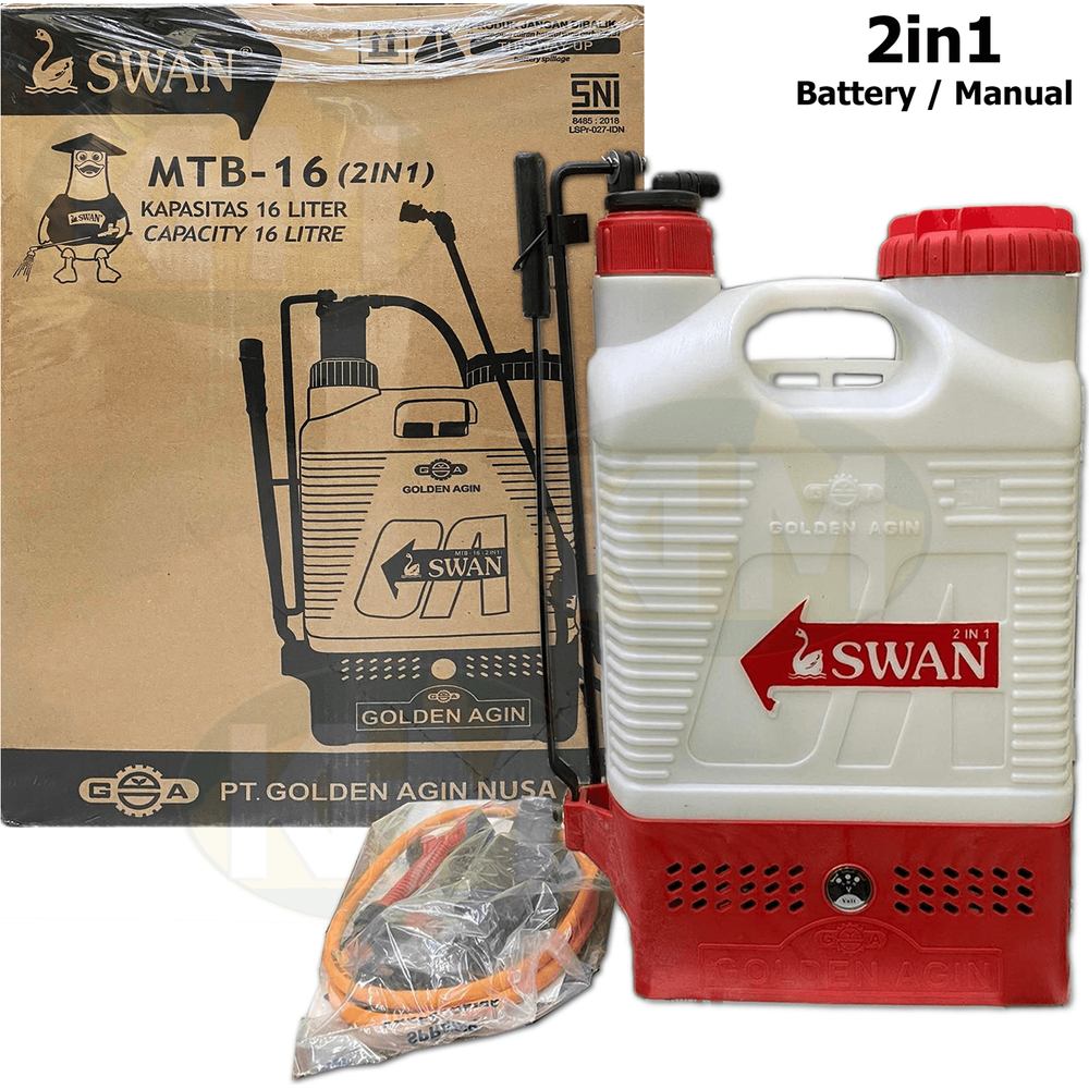 Golden Agin Swan MTB-16 2in1 Manual / Battery Knapsack Sprayer 16L - KHM Megatools Corp. Main image