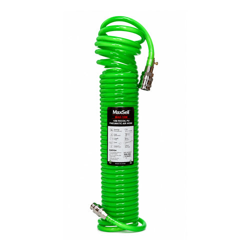 MaxSell 10M Recoil PU Pneumatic Air Hose MAH-10M - ToolsSavvy.ph