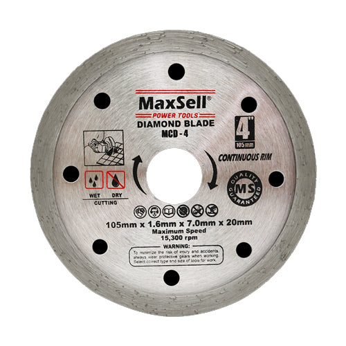 MaxSell Continuous Rim Diamond Blade for Wet Cutting - ToolsSavvy.ph