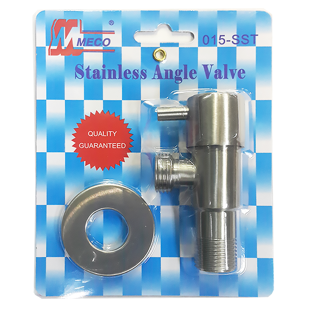 Meco 015N-SST Stainless Angle Valve (2 Male Thread)