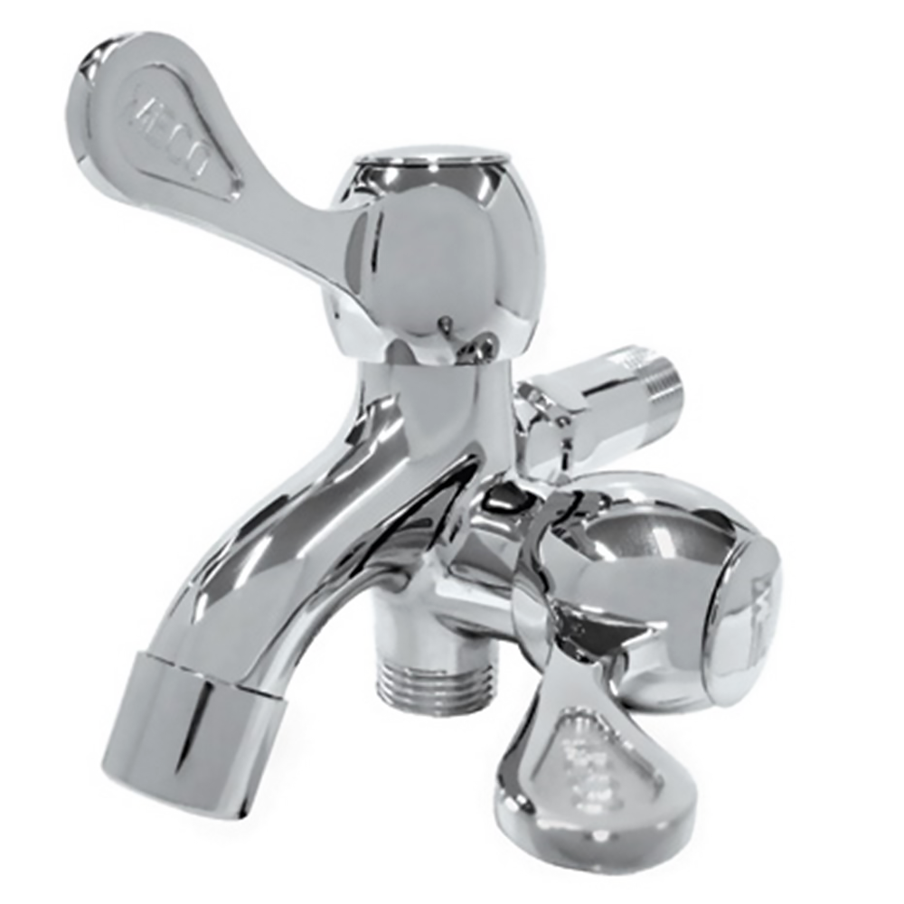 Meco 2222N-SST Stainless Twin Head Faucet