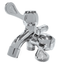 Meco 2222N-SST Stainless Twin Head Faucet