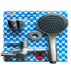 Meco 2224N-SST Stainless Shower Set Twin Head