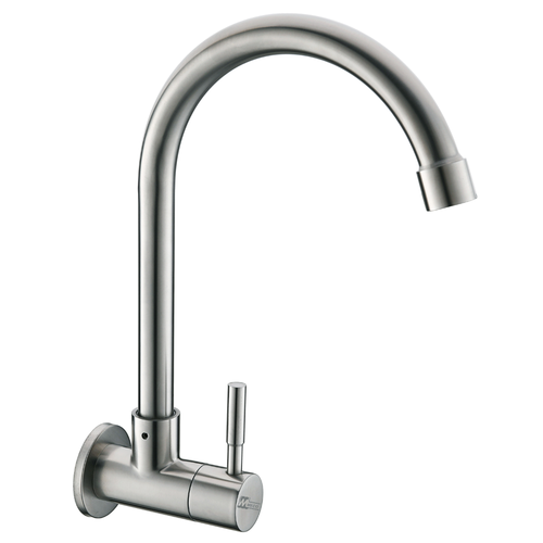 Meco 2263-SST Stainless Lever Handle Wall Mount Faucet