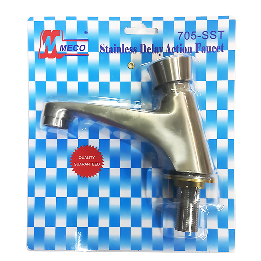 Meco 705-SST Stainless Delay Action Faucet (Counter Type)