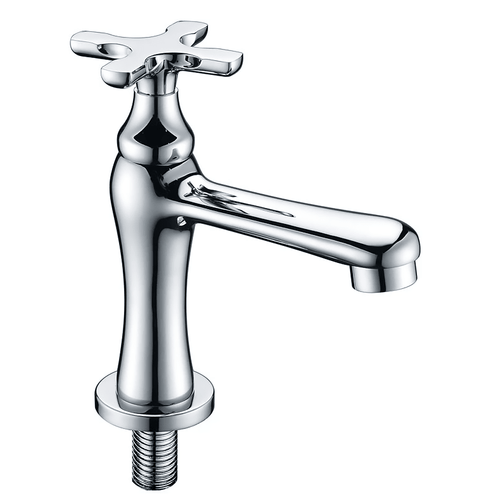 Meco 2342 New Style Cross Handle Lavatory Faucet (Satin Chrome Finish)