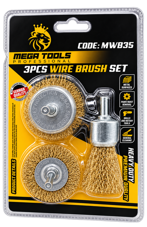 Megatools MWB3S 3pcs Wire Brush Set